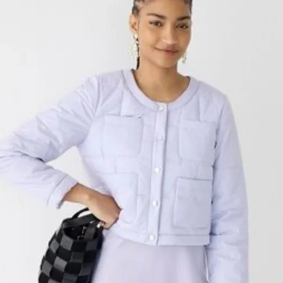 J.Cew Lilac cropped puffer coat. Xxl - Picture 1 of 5
